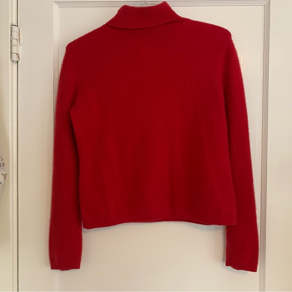 Japanese red cashmere turtleneck